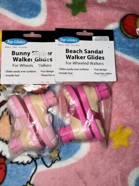 Bunny Slipper Walker Ski Glides - 2 Pair (Bunny slippers And Beach Sandal )